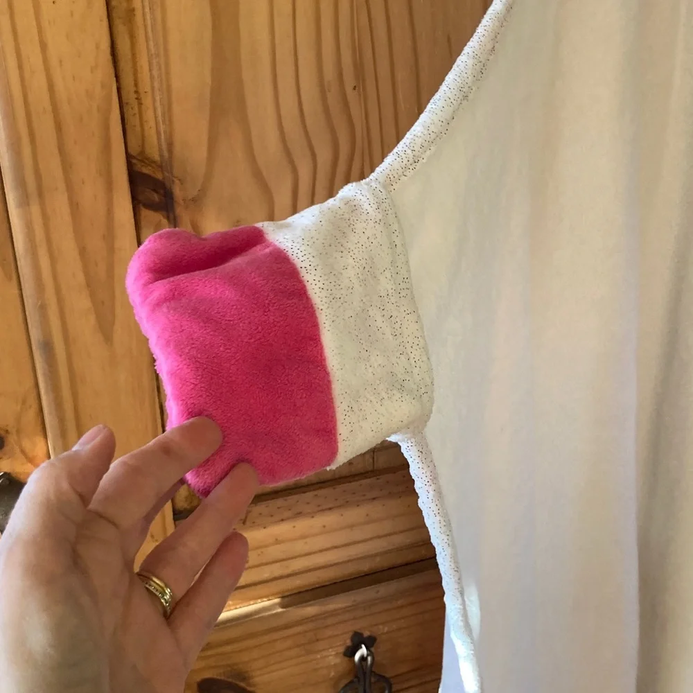Girls Sonoma unicorn white sparkle pink blue hooded towel